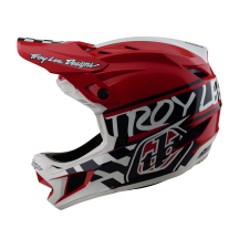 Casca Bicicleta Troy Lee Designs D4 Mips Polyacrylite Fifty-50 White / Red