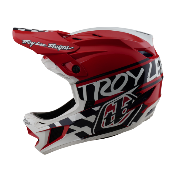 Casca Bicicleta Troy Lee Designs D4 Mips Polyacrylite Fifty-50 White / Red Casca Bicicleta Troy Lee Designs D4 Mips Polyacrylite Fifty-50 White / Red