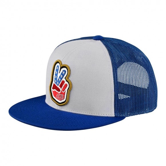 Sapca Troy Lee Designs Trucker Peace Out Blue / Cream