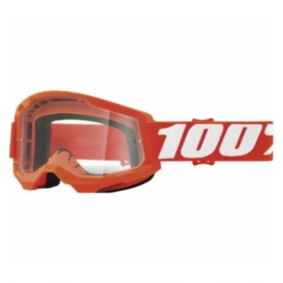 100% STRATA 2 Goggle Orange - Clear Lens 100% STRATA 2 Goggle Orange - Clear Lens