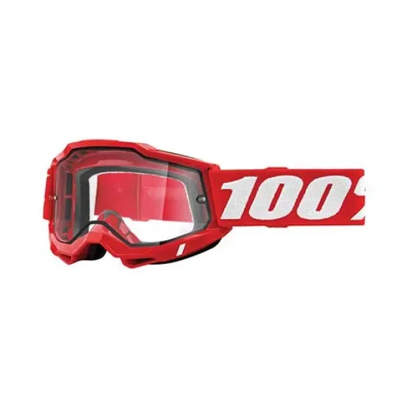 100% OCHELARI 100% ACCURI 2 Enduro Moto Red Clear Lens 100% OCHELARI 100% ACCURI 2 Enduro Moto Red Clear Lens