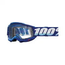 100% OCHELARI 100% ACCURI 2 Enduro Moto Blue Clear Dual Lens