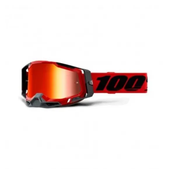 100% OCHELARI 100% RACECRAFT 2 GOGGLE Red - Mirror Red Lens 100% OCHELARI 100% RACECRAFT 2 GOGGLE Red - Mirror Red Lens