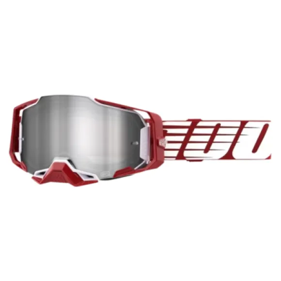 100% ARMEGA Goggle Oversized Deep Red - Flash Silver Lens 100% ARMEGA Goggle Oversized Deep Red - Flash Silver Lens