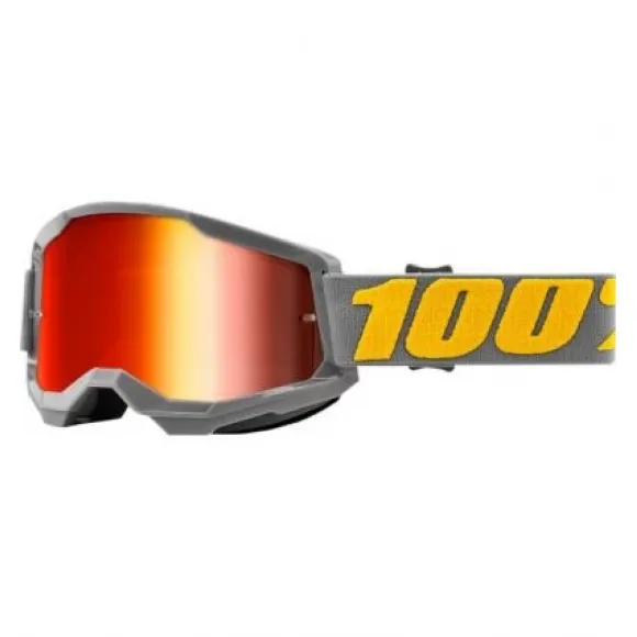 100% STRATA 2 Goggle Izipizi Mirror Red Lens 100% STRATA 2 Goggle Izipizi Mirror Red Lens