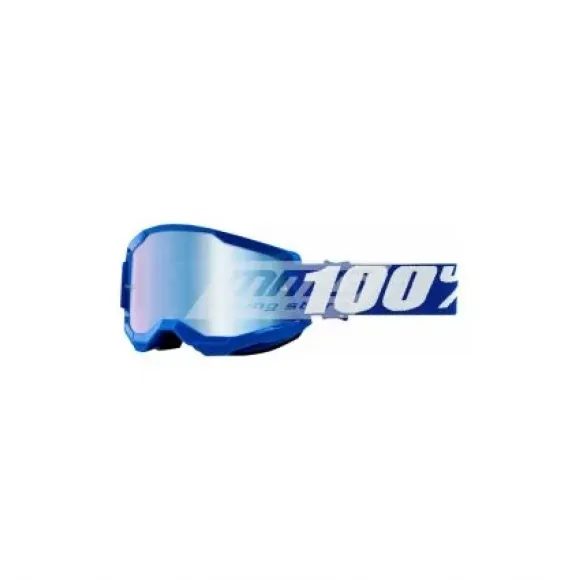 100% STRATA 2 Goggle Blue - Mirror Blue Lens 100% STRATA 2 Goggle Blue - Mirror Blue Lens