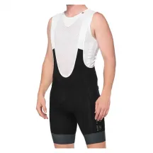 100% EXCEEDA Bib Shorts Black/Charcoal Lycra Kits