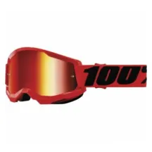 100% STRATA 2 Goggle Red - Mirror Red Lens
