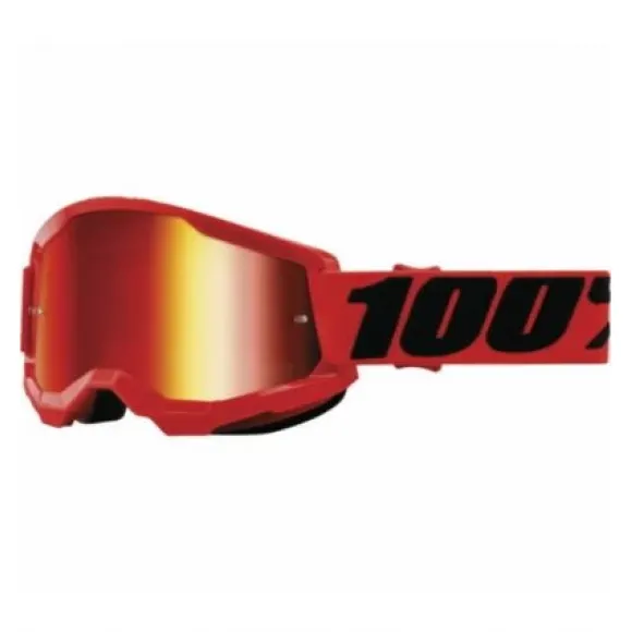 100% STRATA 2 Goggle Red - Mirror Red Lens 100% STRATA 2 Goggle Red - Mirror Red Lens