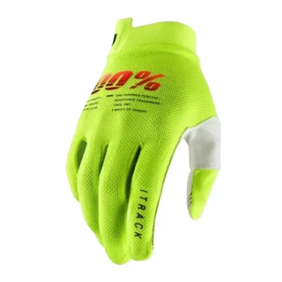 100% ITRACK Gloves Fluo Yellow 100% ITRACK Gloves Fluo Yellow