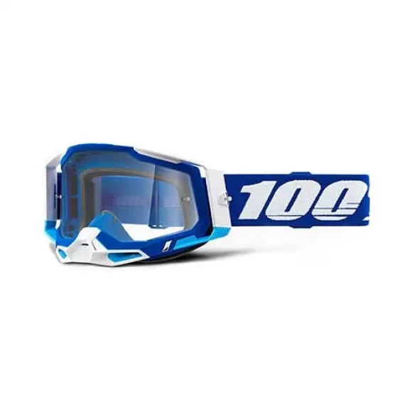 100% OCHELARI 100% RACECRAFT 2 BLue Clear Lens 100% OCHELARI 100% RACECRAFT 2 BLue Clear Lens