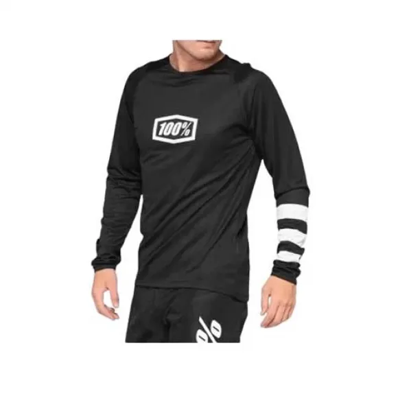 100% R-CORE Long Sleeve Jersey Black/White 100% R-CORE Long Sleeve Jersey Black/White