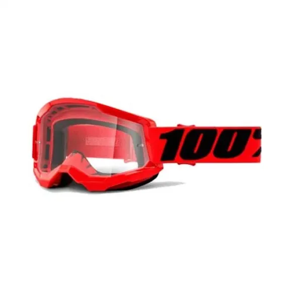 100% OCHELARI 100% STRATA 2 GOGGLE RED CLEAR LENS 100% OCHELARI 100% STRATA 2 GOGGLE RED CLEAR LENS