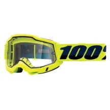 100% ACCURI 2 Enduro Moto Goggle Fluo Yellow - Clear Dual Lens