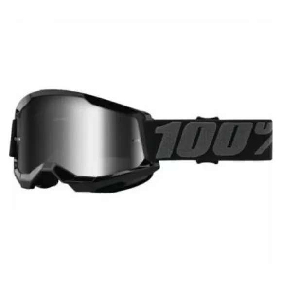 100% STRATA 2 Goggle Black - Mirror Silver Lens 100% STRATA 2 Goggle Black - Mirror Silver Lens