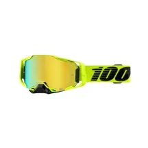 100% OCHELARI 100% ARMEGA  Goggle Nuclear Citrus - Gold Mirror Lens
