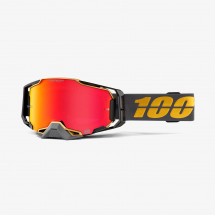 OCHELARI 100% ARMEGA Falcon5 BLACK/GOLD HiPER Red Mirror Goggles