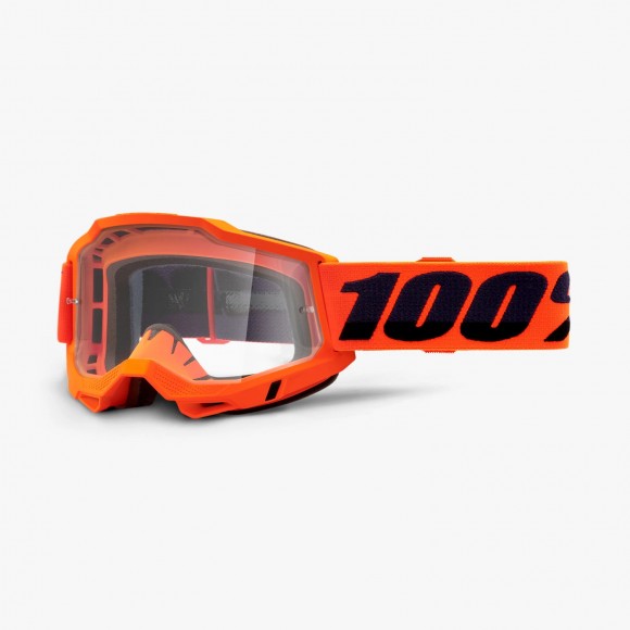GOGGLE 100%  ACCURI ORANGE CLEAR LENS