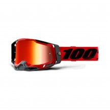 OCHELARI 100% RACECRAFT 2 GOGGLE Red - Mirror Red Lens