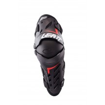 GENUCHIERE LEATT KNEE & SHIN GUARD DUAL AXIS BLACK / RED