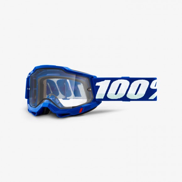 OCHELARI 100% ACCURI 2 Enduro Moto Blue Clear Dual Lens OCHELARI 100% ACCURI 2 Enduro Moto Blue Clear Dual Lens