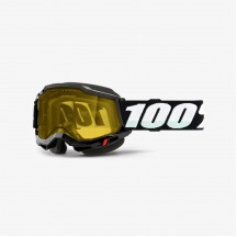 OCHELARI 100% ACCURI 2 Snowmobile Black Yellow Vented Dual Lens
