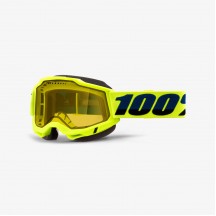 OCHELARI 100% ACCURI 2 Snowmobile Fluo Yellow - Yellow Vented Dual Lens