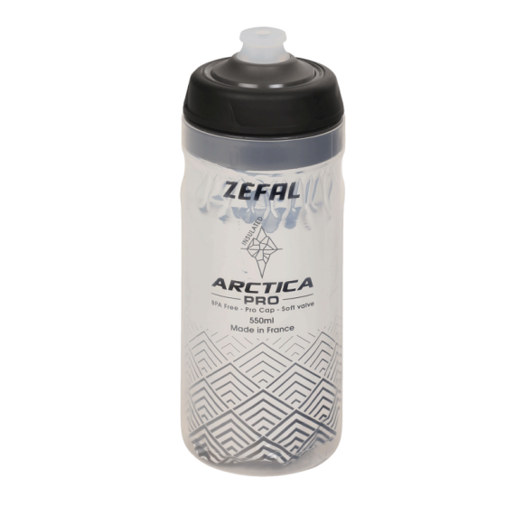 Bidon ZEFAL Arctica Pro 55 Pro-Cap 550ml - Silver/Black