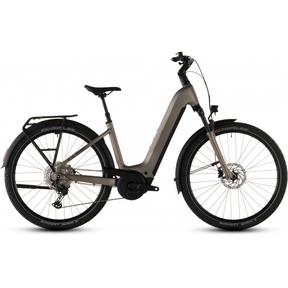 BICICLETA ELECTRICA CUBE NURIDE HYBRID PRO 800 EASY ENTRY FLASHSTONE CHROME 2026