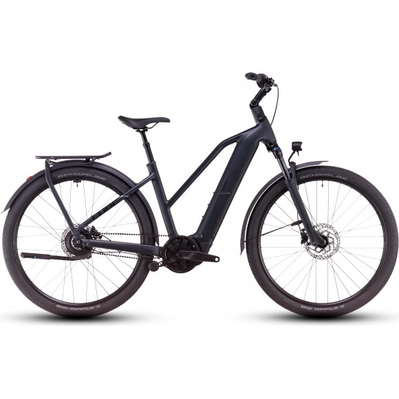BICICLETA ELECTRICA CUBE KATHMANDU HYBRID COMFORT PRO 800 TRAPEZE NIGHT CHROME 2025