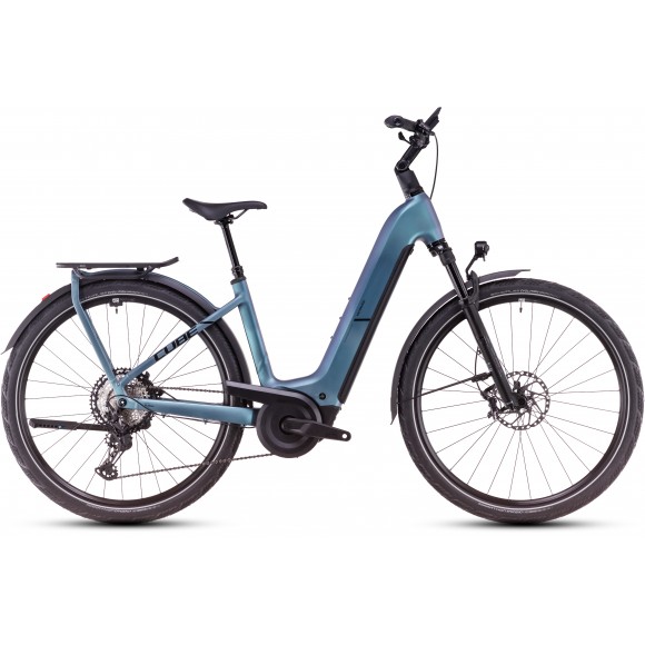 BICICLETA ELECTRICA CUBE KATHMANDU HYBRID SLX 800 EASY ENTRY SMARAGDGREY BLACK 2025