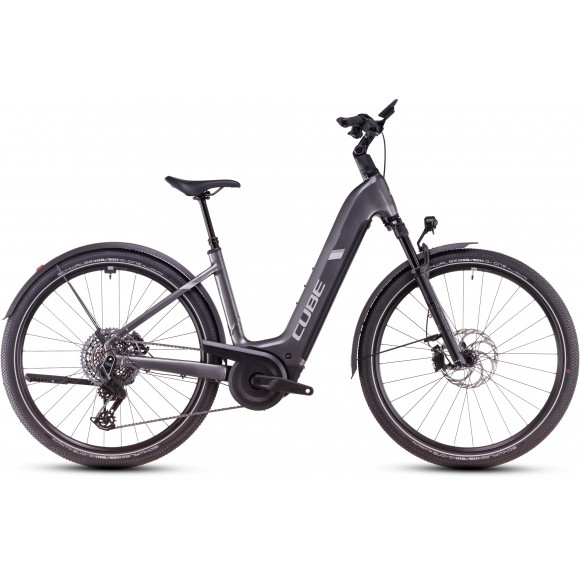 BICICLETA ELECTRICA CUBE NURIDE HYBRID SLT 800 ALLROAD EASY ENTRY GRAPHITE FOSSIL 2025