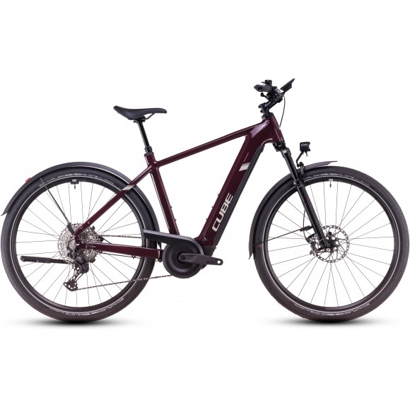 BICICLETA ELECTRICA CUBE NURIDE HYBRID SLX ALLROAD AMARONE LUNAR 2025