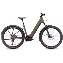 BICICLETA ELECTRICA CUBE REACTION 27.5" HYBRID PRO 600 ALLROAD EASY ENTRY DUSTYOLIVE GOLD 2025
