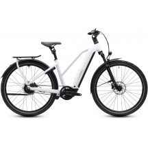 BICICLETA ELECTRICA CUBE KATHMANDU HYBRID DELUXE PRO 800 TRAPEZE METALLICWHITE CHROME 2027