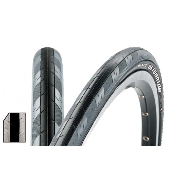 Anvelopa 700X23C Maxxis Detonator black-grey 27TPI dual wire Road