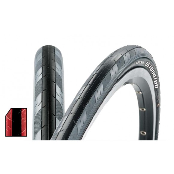 Anv.700X25C Maxxis Detonator black-red 60TPI dual foldabil Road Anv.700X25C Maxxis Detonator black-red 60TPI dual foldabil Road