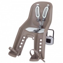 SCAUN COPII - POLISPORT - BUBBLY MINI PLUS, FF, fata, fixare spate cadru ( teava sa ), ECO QUICK, glisabil, maro/verde pastel