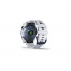 Ceas Garmin Fenix 7X Sapphire Solar Rama Albastra Mineral Blue DLC Titanium si curea din silicon alba Whitestone, Culoare: Black