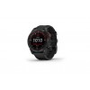 Ceas Garmin Fenix 7 Solar Rama Gri DLC Titanium si curea din Silicon Neagra, Culoare: Black