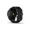Ceas Garmin Fenix 7X Sapphire Solar Rama Gri Inchis DLC Titanium si curea din Silicon Neagra, Culoare: Black