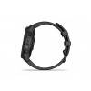 Ceas Garmin Fenix 7X Sapphire Solar Rama Gri Inchis DLC Titanium si curea din Silicon Neagra, Culoare: Black