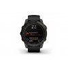 Ceas Garmin Fenix 7X Solar Rama Gri DLC Titanium si curea din Silicon Neagra, Culoare: Black