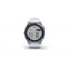 Ceas Garmin Fenix 7S rama argintie si curea din silicon alba, Culoare: White