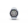 Ceas Garmin Fenix 7S rama argintie si curea din silicon alba, Culoare: White