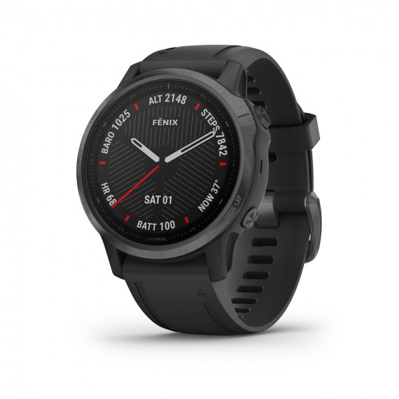 Ceas Garmin fenix 6S sapphire carbon grey DLC, black band, Culoare: Black Ceas Garmin fenix 6S sapphire carbon grey DLC, black band, Culoare: Black