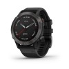 Ceas Garmin fenix 6 sapphire carbon gray DLC, black band, Culoare: Black Ceas Garmin fenix 6 sapphire carbon gray DLC, black band, Culoare: Black