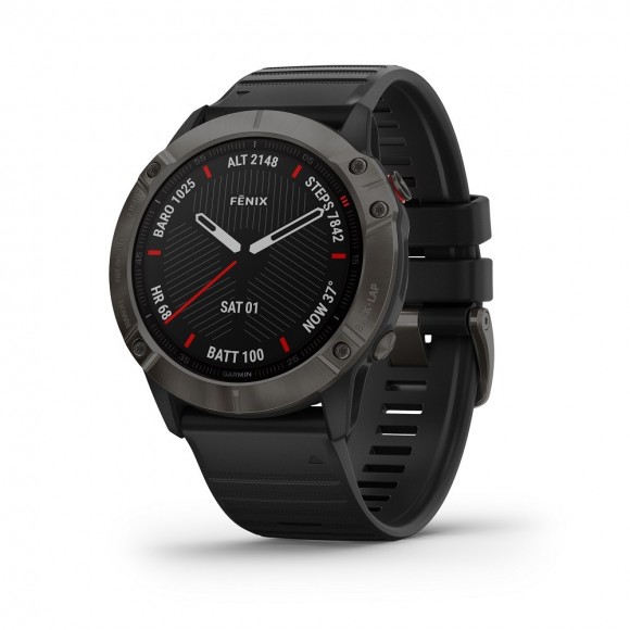 Ceas Garmin fenix 6X sapphire carbon gray DLC, black band, Culoare: Black Ceas Garmin fenix 6X sapphire carbon gray DLC, black band, Culoare: Black