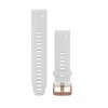 Curea Garmin Quickfit 20 silicon carrara white, rose gold Fenix 5S/6S, Culoare: White