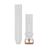 Curea Garmin Quickfit 20 silicon carrara white, rose gold Fenix 5S/6S, Culoare: White